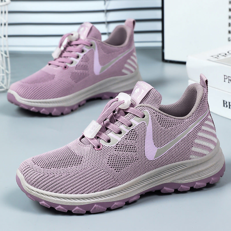 Women's Summer Travel Shoes - Breathable and Comfortable Walking Shoes for Middle-aged and Elderly with Soft Sole Running Shoes for Outdoor Sports walking shoes