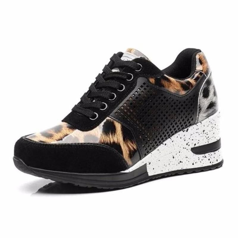Lacing Sneakers With Platform Heels For Women Sneakers