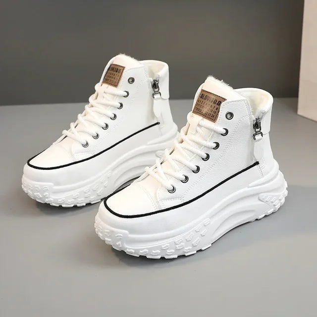 Women's Sneakers Luxury Fashion Womens Boots High-top Platform Casual Shoes New Female Outdoor Running Shoes Zapatillas De Mujer Sneakers