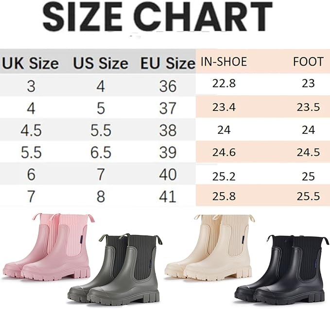 Women’s Waterproof Mid-Tube Rain Boots – Non-Slip Rubber Boots