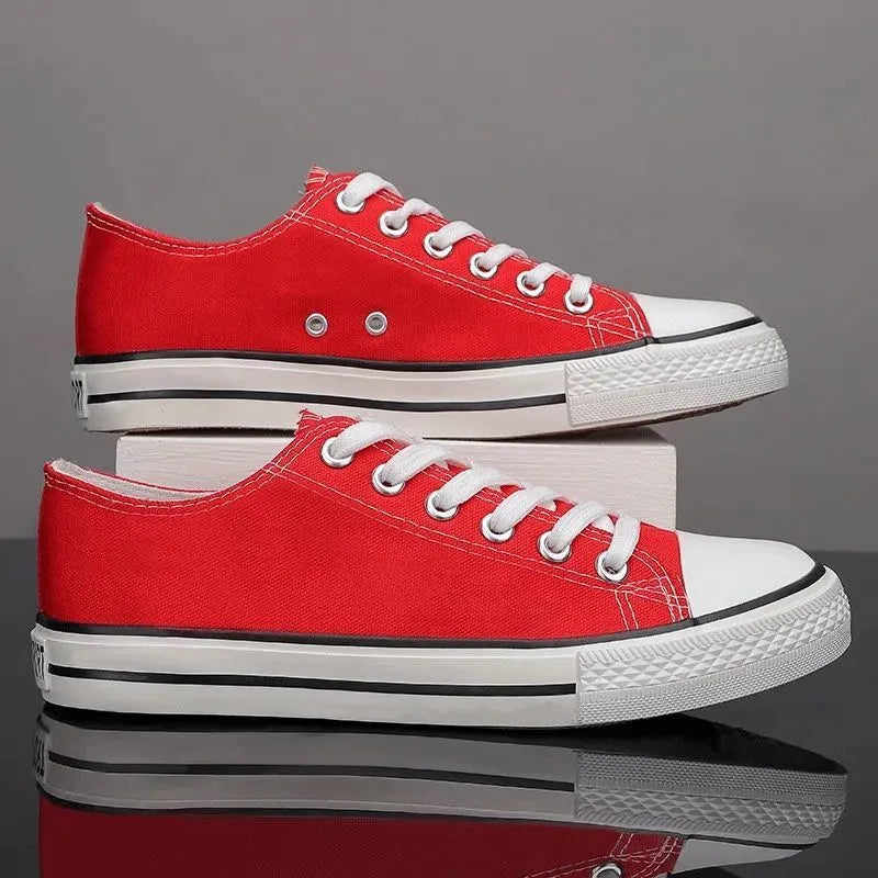 Lace Up Round Toe Canvas Sneakers Sneakers