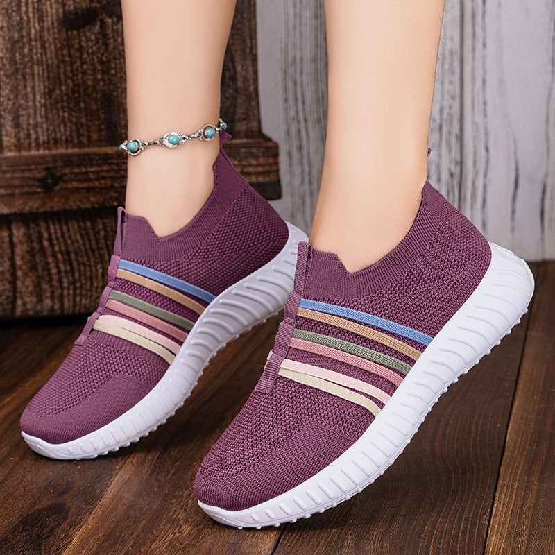 Women's Casual Shoes Breathable Mesh Surface Plus Size Soft Bottom Pumps walking shoes