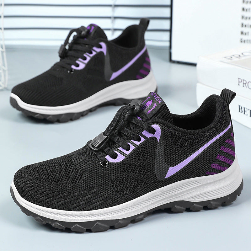 Women's Summer Travel Shoes - Breathable and Comfortable Walking Shoes for Middle-aged and Elderly with Soft Sole Running Shoes for Outdoor Sports walking shoes