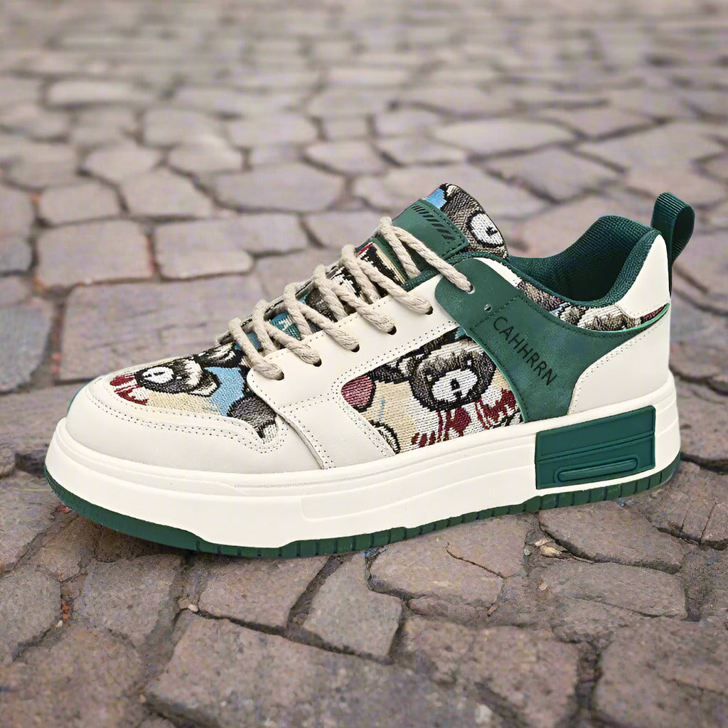 Cute little bear sneakers for students, low cut sports Sneakers