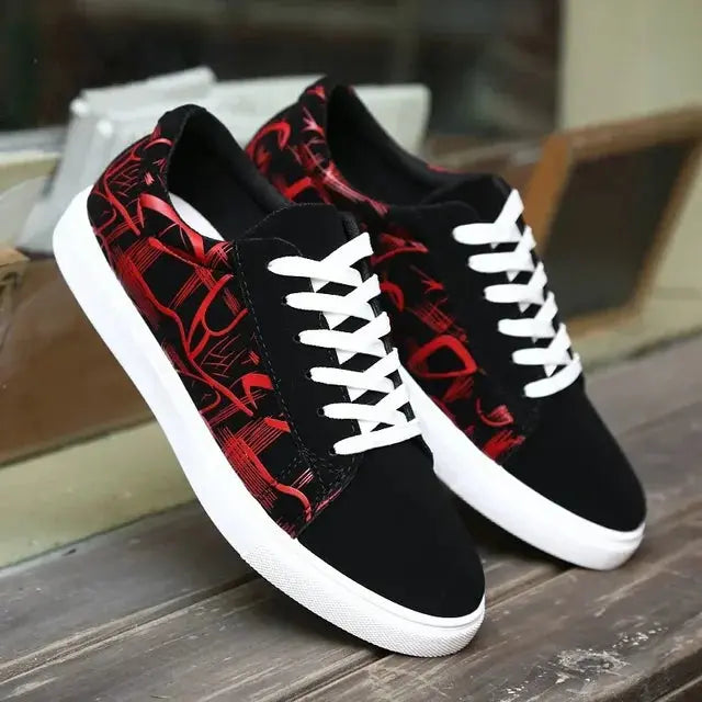 Vulcanized Canvas Shoes for Summer Graffiti High Top Sneakers