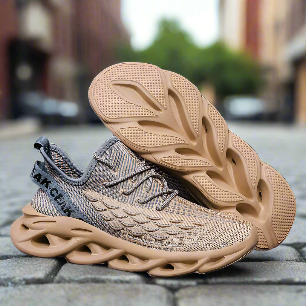 Flyknit mesh shoes for men lightweight and casual trendy shoes walking shoes
