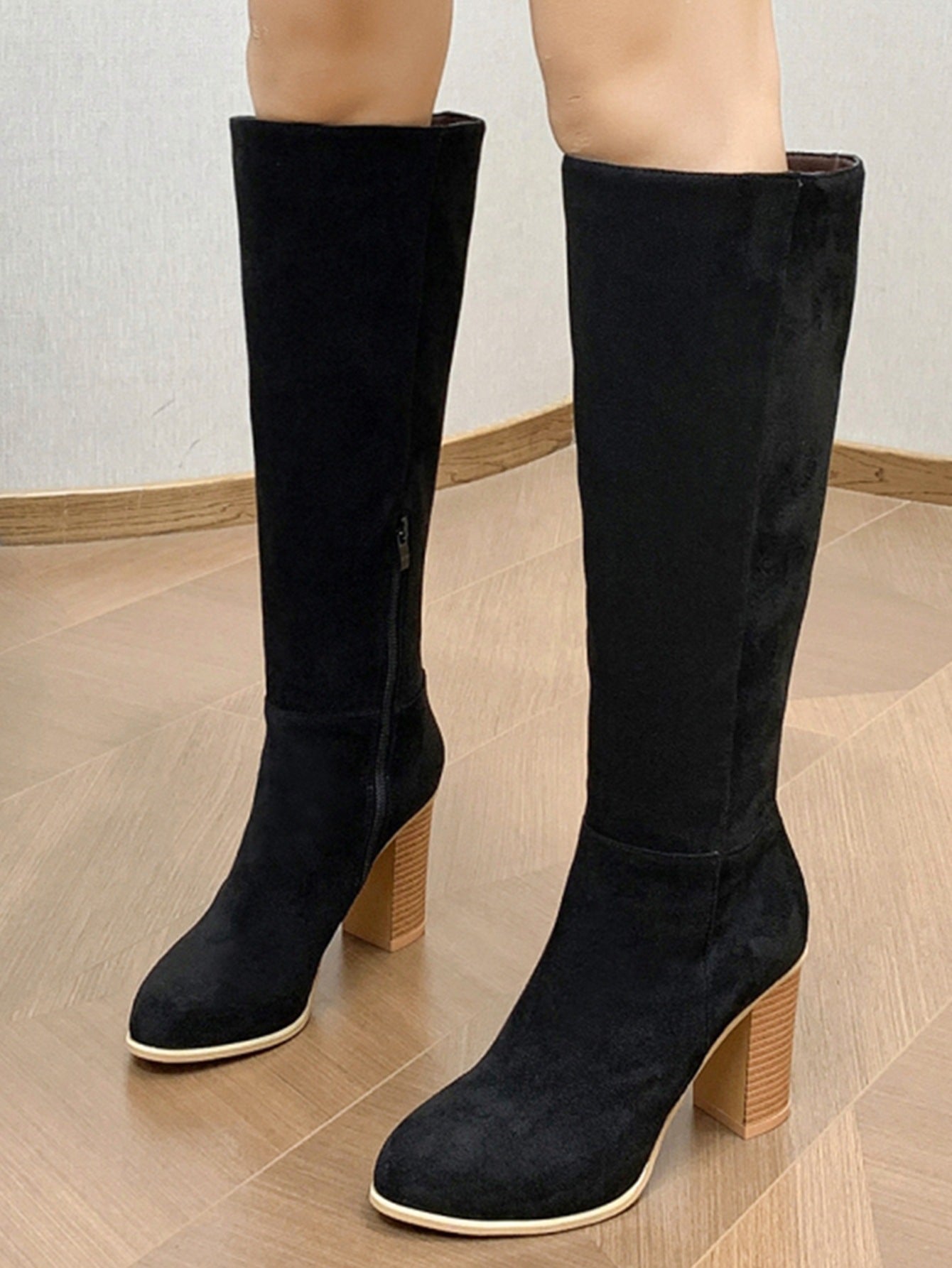 Women's Square Toe High Heel Fashion Boots Boots