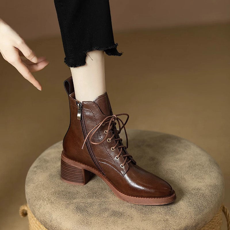 Women's French Elegant Pointed-toe Short Tube Boots Boots
