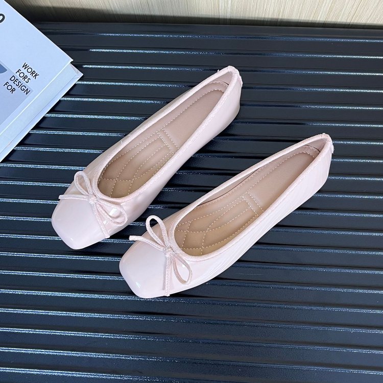 2026 New Spring Summer Women's Square Toe Flats, Korean Style Slip-On Shoes, Soft Sole, Plus Size, Casual All-Match Fashion