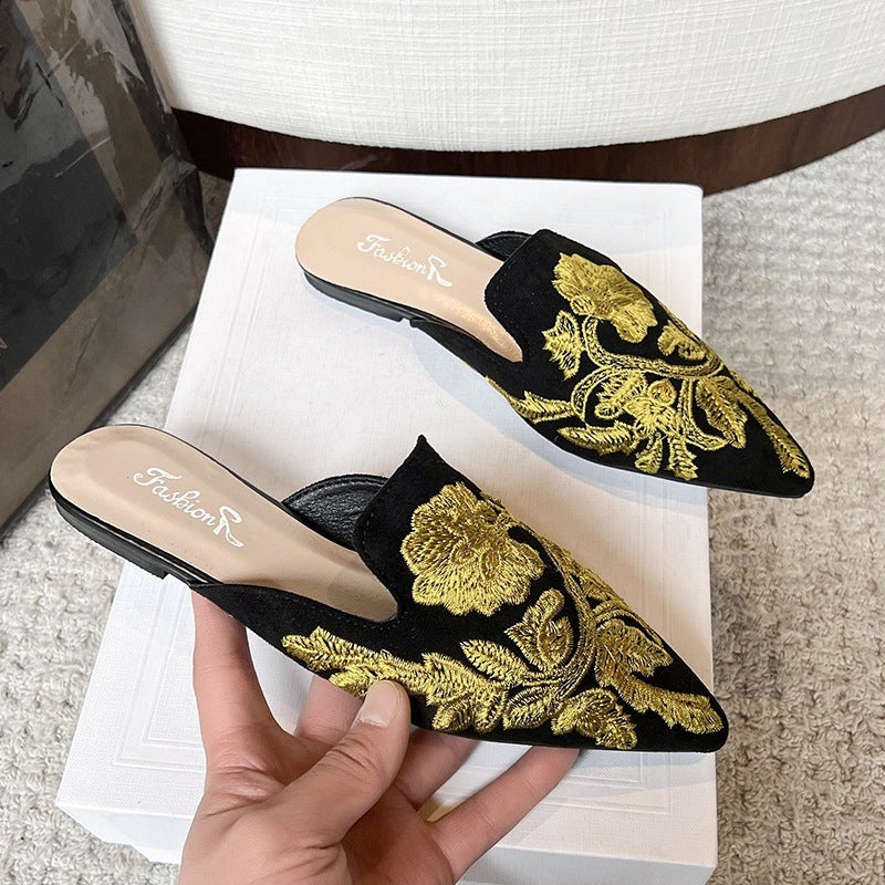 Baotou Embroidered Slippers Women's Summer National Style Fashion casual slippers