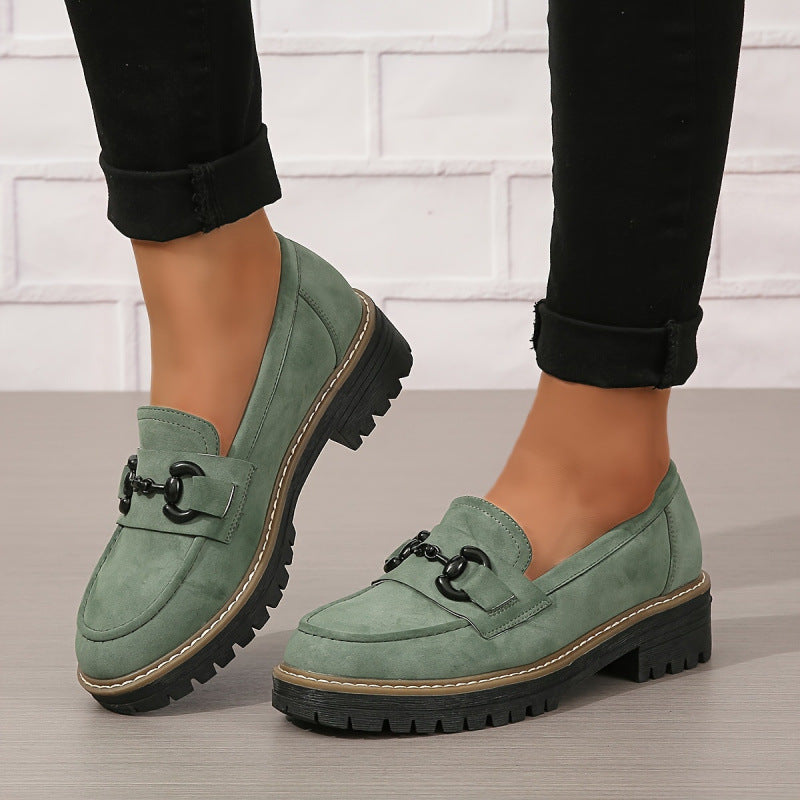 Women's Loafers With Horsebit Decoration 