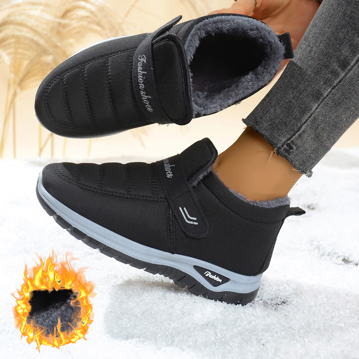 Fleece-lined Insulated Snow Boots 