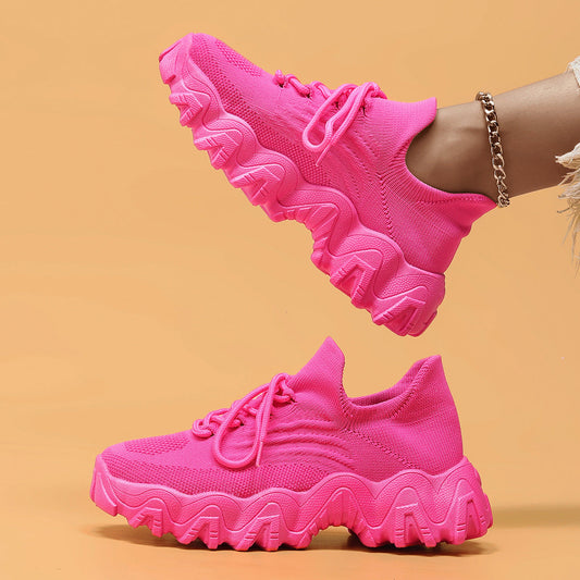 Women's Simple And Breathable Fly Woven Socks And Shoes  walking shoes