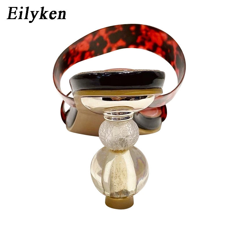 Summer Square Toe Ladies Slippers PVC Transparent Crystal Strange Style Clear Heel Women Leopard Grain Slides  casual slippers
