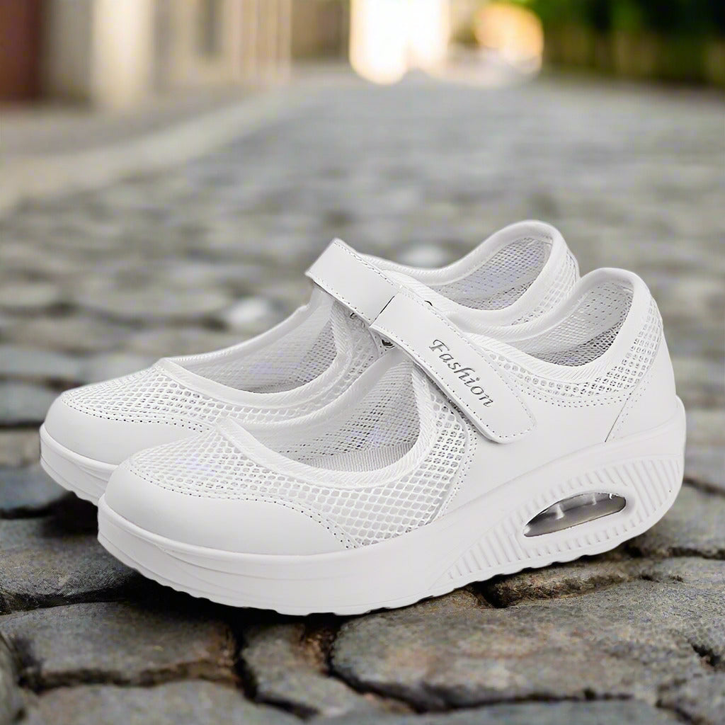 Outdoor large-size mesh shoes rocking shoes women's shoes air cushion mesh shoes sneakers foot covers  walking shoes