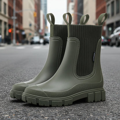 Women’s Waterproof Height-Increasing Rain Boots 