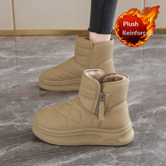 Womens Casual Warm Fleece-lined Snow Boots 