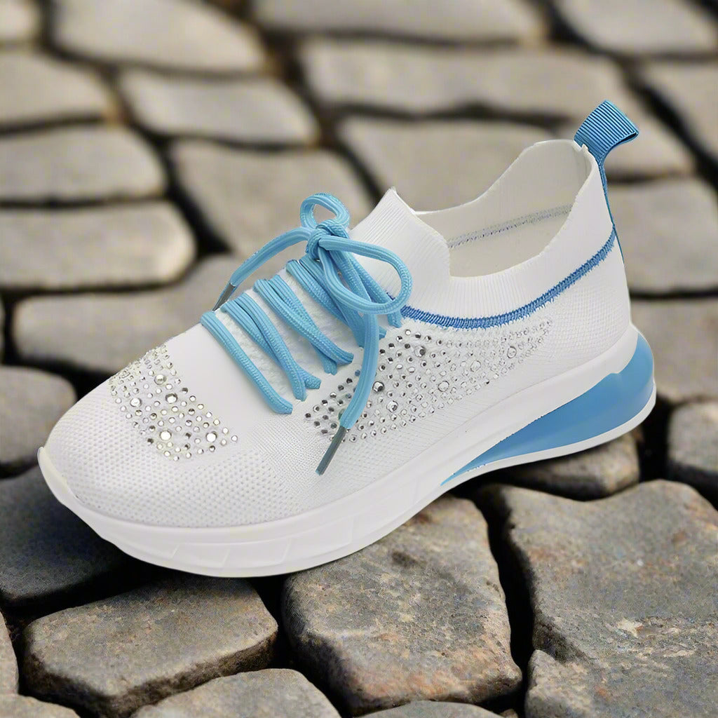 Summer New Style Rhinestone Casual Shoes Women Walking Shoes Socks Sports Shoes  walking shoes