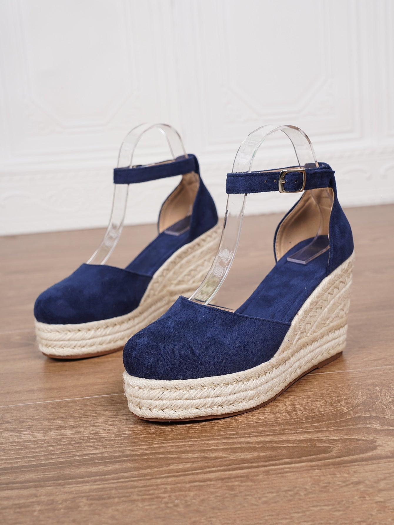 Platform Espadrille Sandals With Ankle Strap 