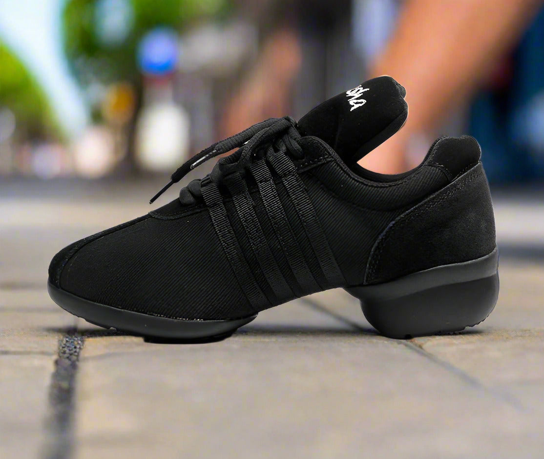 Canvas Modern Dancing Shoes Rubber Sole Indoor And Outdoor Elevator Shoes  walking shoes