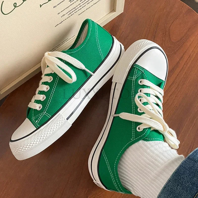 Women Canvas Shoes Women Fashion Summer Casual Sneakers Student Casual Shoes High Top Woman Vulcanize Shoes  Sneakers