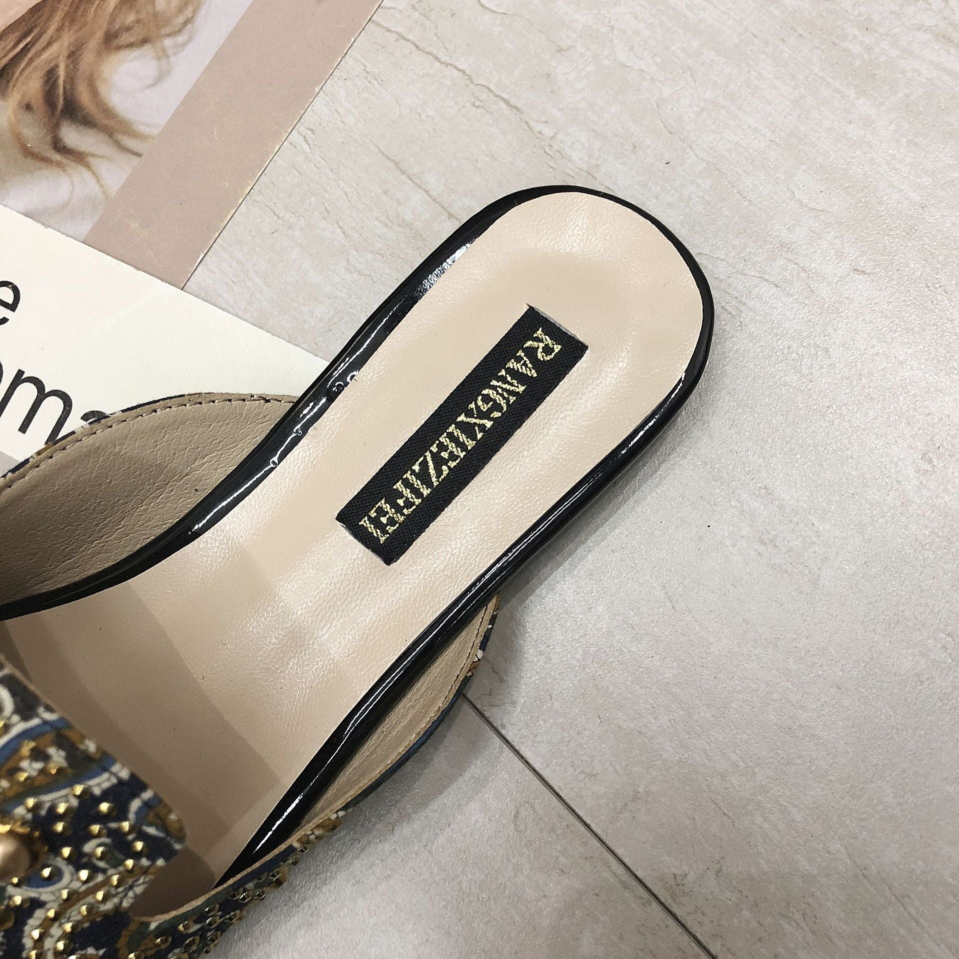 Baotou Half Slippers Women Flat Pointed Lazy Sandals And Slippers  casual slippers