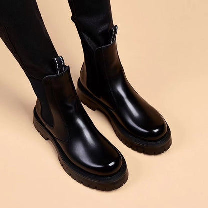 Unisex Fleece-Lined Winter Boots – Warm Outdoor Streetwear 