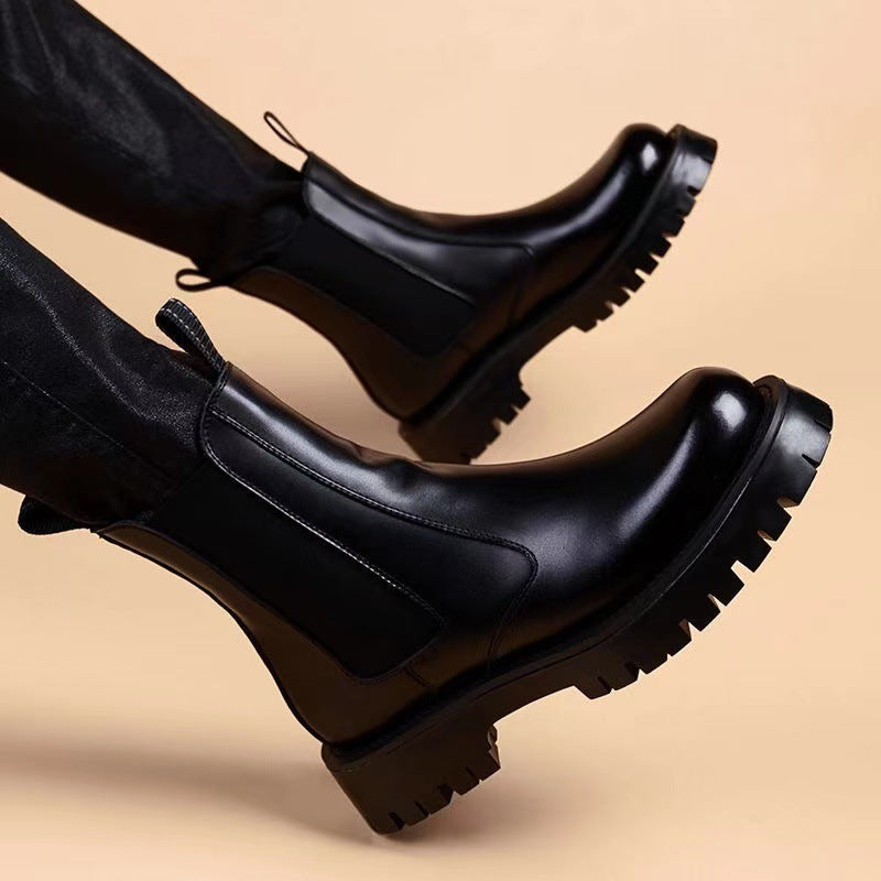 Unisex Fleece-Lined Winter Boots – Warm Outdoor Streetwear 