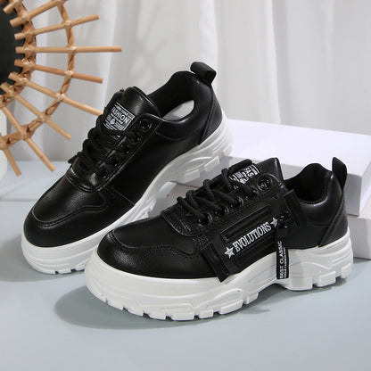 Women’s Lace‑Up Side‑Zipper Sports Sneakers CJ US
