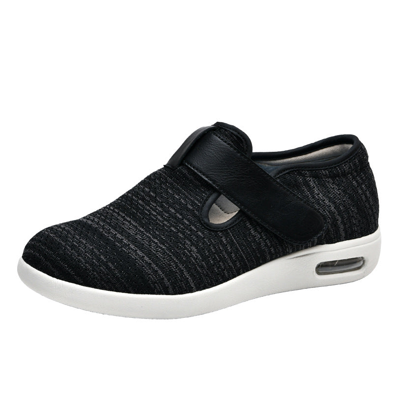 Summer and autumn styles with added fat and widened elderly shoes healthy walking and casual shoes for women easy to put on and take off adjustable shoes  walking shoes