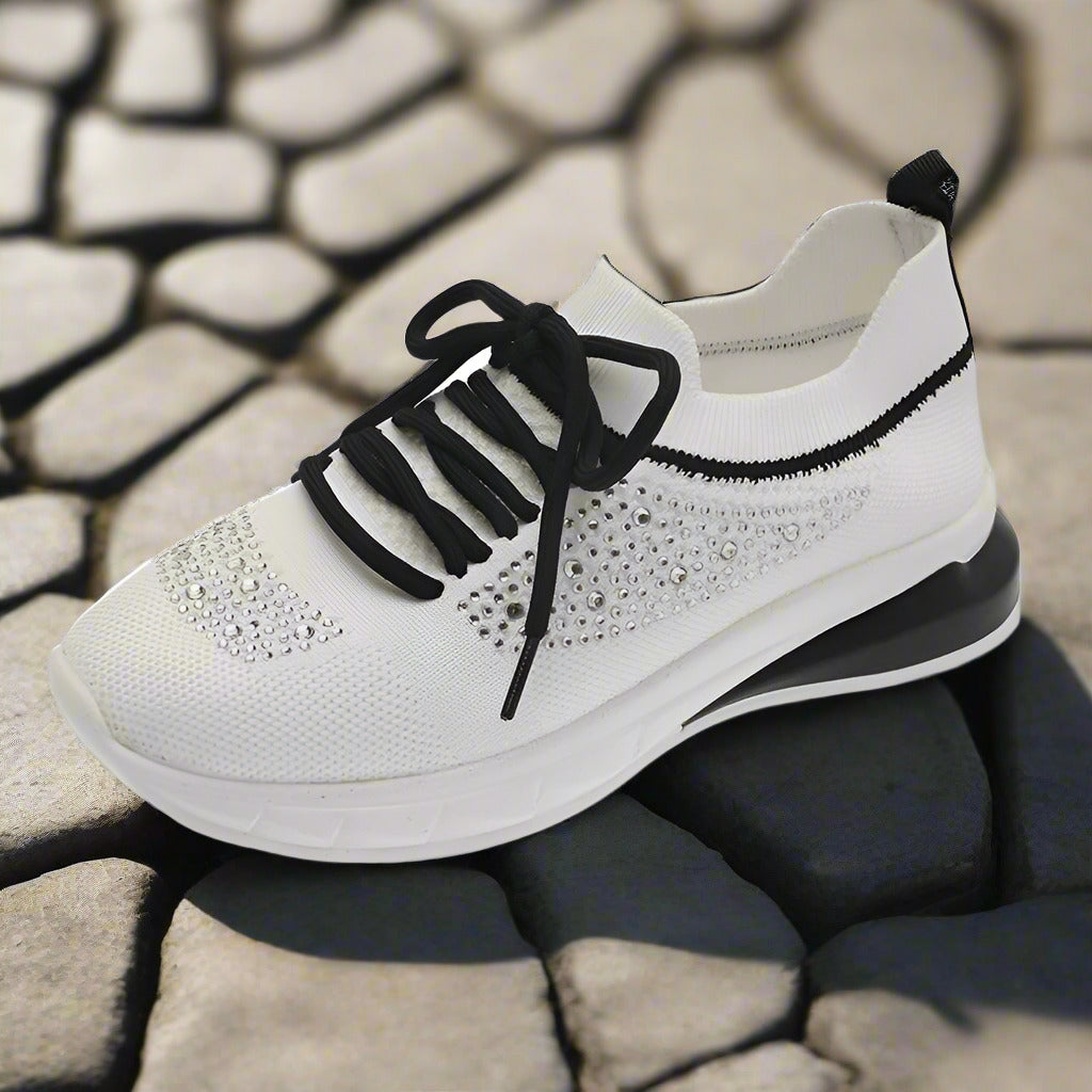 Summer New Style Rhinestone Casual Shoes Women Walking Shoes Socks Sports Shoes  walking shoes