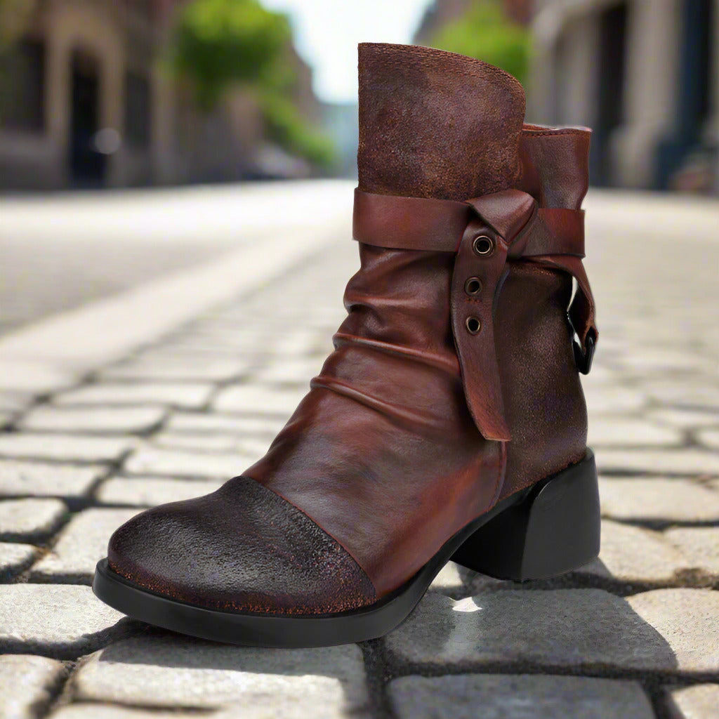 Fashion Personality Women's Retro Chunky Heel Ankle Boots  Boots
