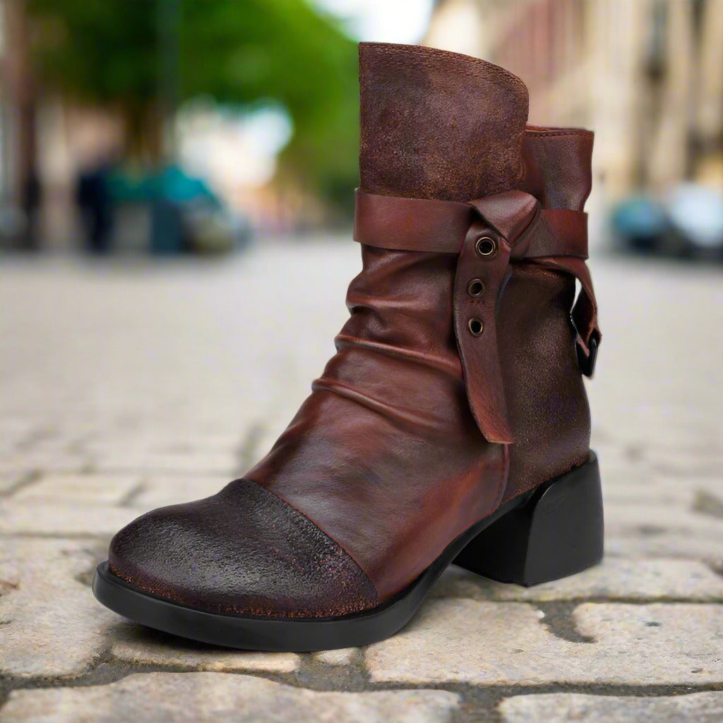 Fashion Personality Women's Retro Chunky Heel Ankle Boots  Boots