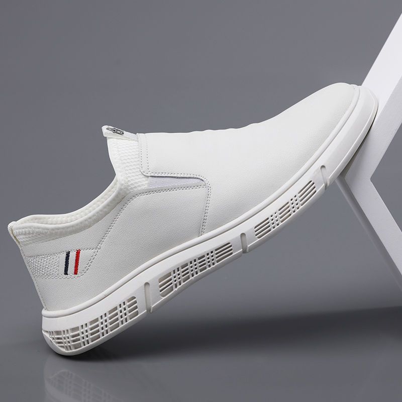 Men Shoes Black White Flats Walking Shoes  walking shoes