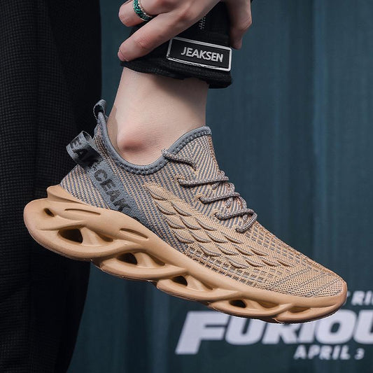 Flyknit mesh shoes for men lightweight and casual trendy shoes  walking shoes