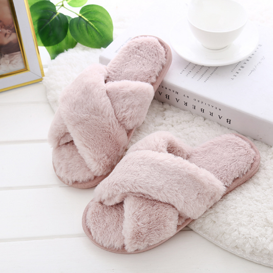 Winter Women Slippers Plush Warm Home Slipper Indoor Shoes Ladies furry Slides Casual Shoes pantoffels dames flip flops  casual slippers