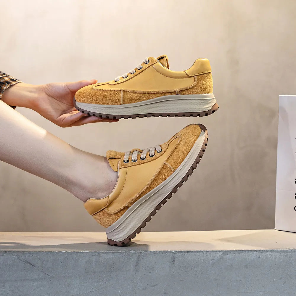 Spring new thick soled small waist casual sports shoes for women versatile women's shoes  walking shoes