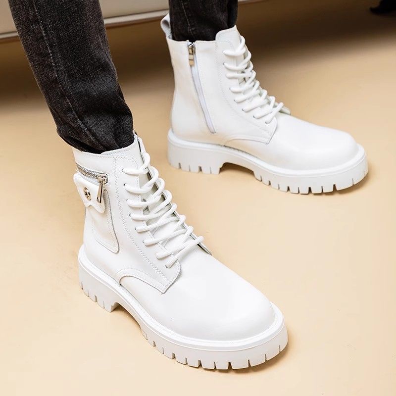 Martin Boots Men's Leather High-top Leather Shoes 