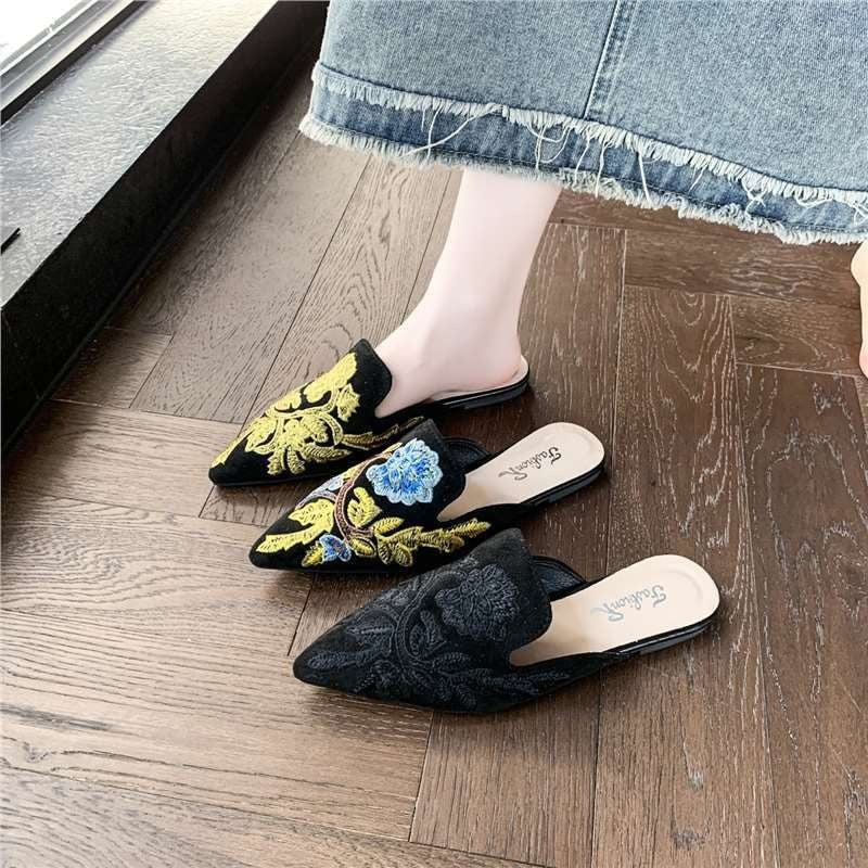 Baotou Embroidered Slippers Women's Summer National Style Fashion  casual slippers