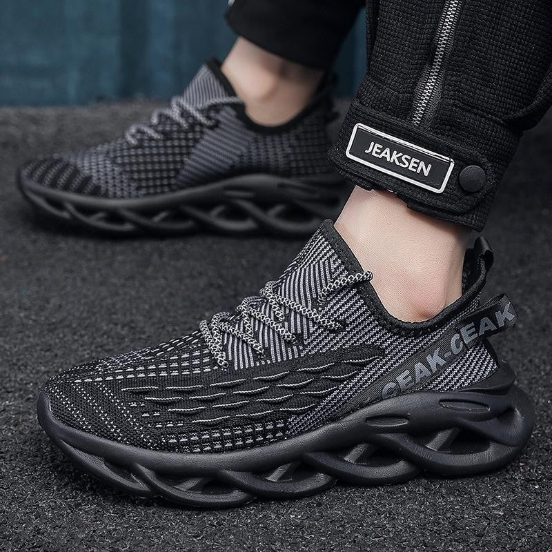 Flyknit mesh shoes for men lightweight and casual trendy shoes  walking shoes