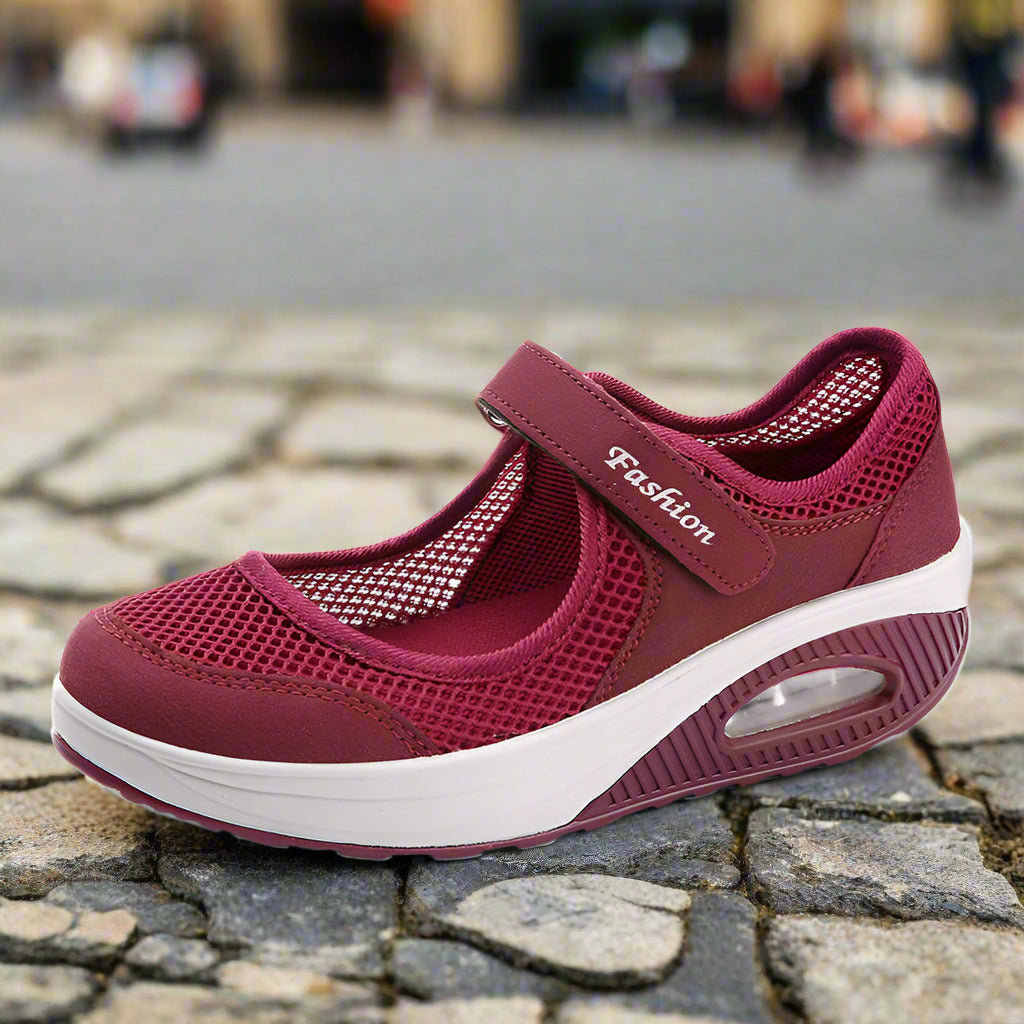 Outdoor large-size mesh shoes rocking shoes women's shoes air cushion mesh shoes sneakers foot covers  walking shoes