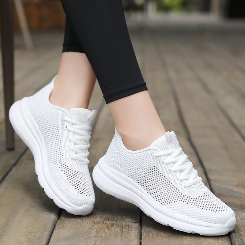 Hollow out breathable mesh casual sports shoes for women with soft soles lightweight running mesh shoes shoes  walking shoes