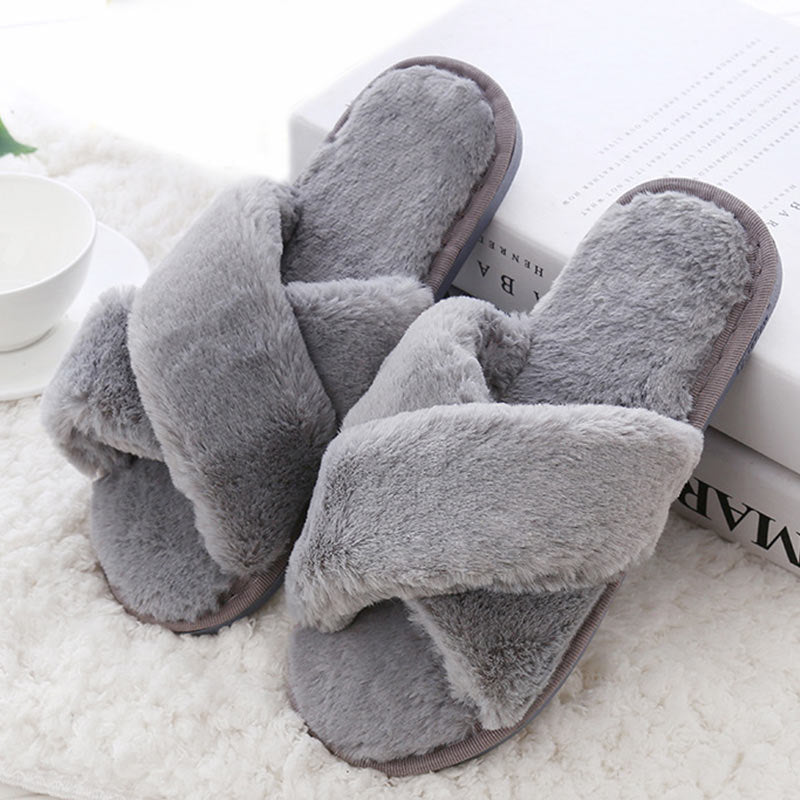 Winter Women Slippers Plush Warm Home Slipper Indoor Shoes Ladies furry Slides Casual Shoes pantoffels dames flip flops  casual slippers