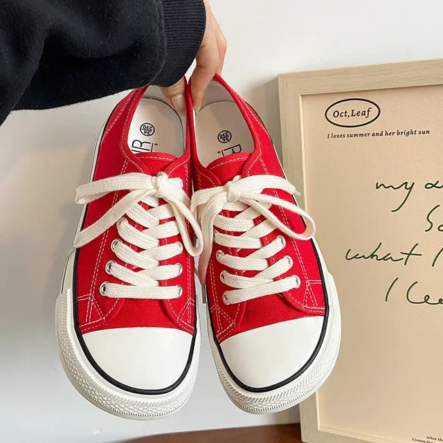 Women Canvas Shoes Women Fashion Summer Casual Sneakers Student Casual Shoes High Top Woman Vulcanize Shoes  Sneakers