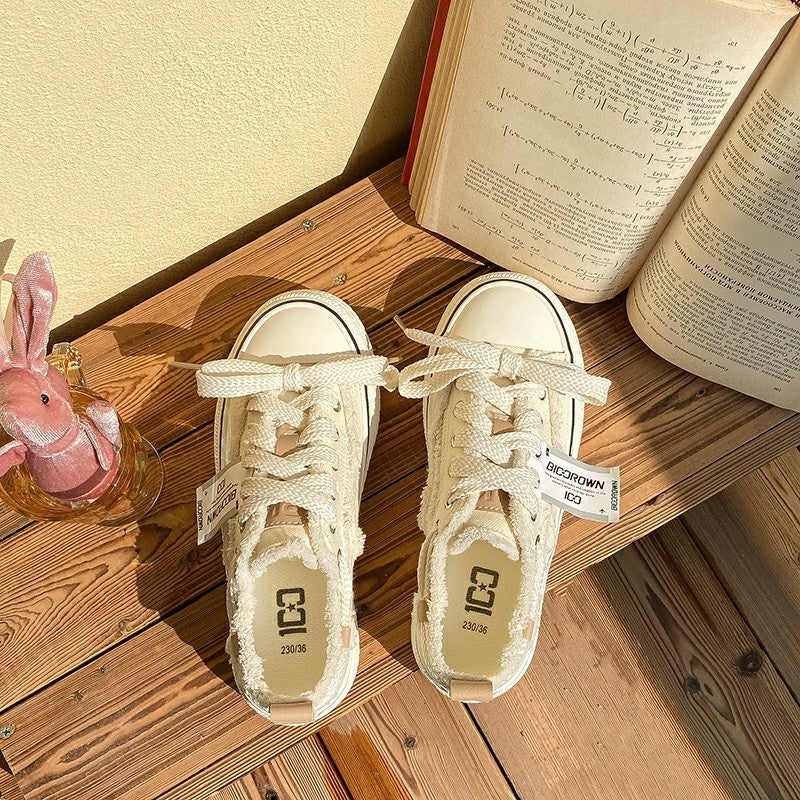 Fall Classic Style Canvas Shoes Women's Low-top  Sneakers
