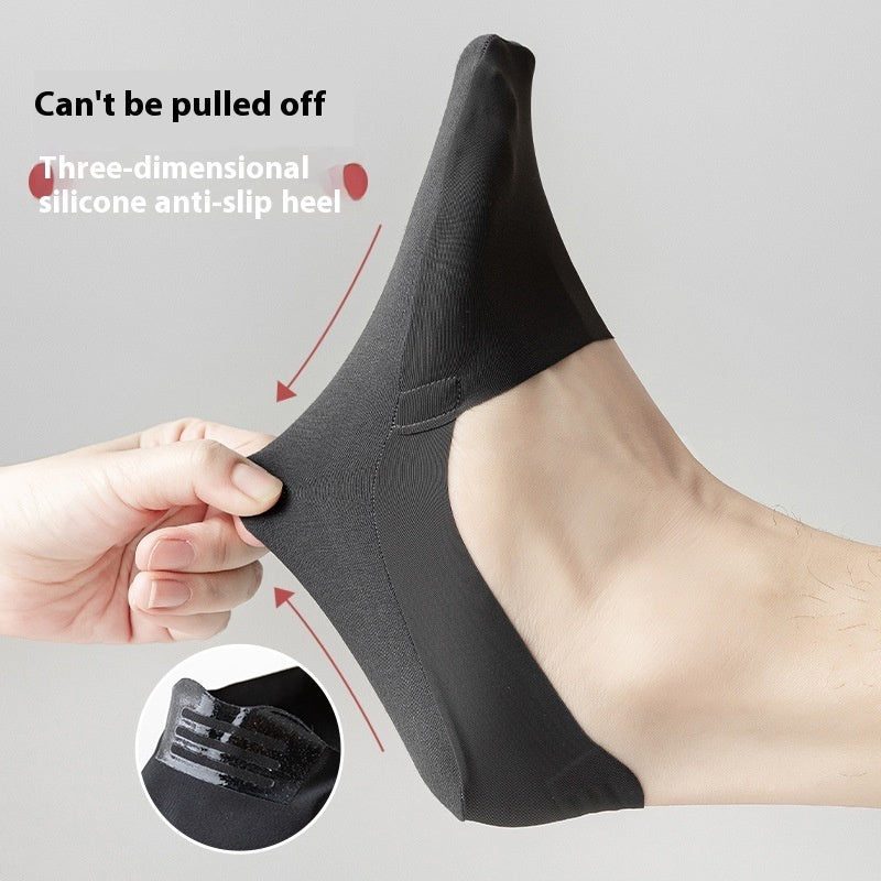 Socks Shallow Mouth Invisible Seamless Low Cut Pure Cotton Bottom Ice Silk 