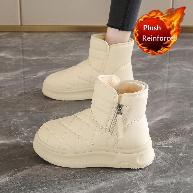Womens Casual Warm Fleece-lined Snow Boots 
