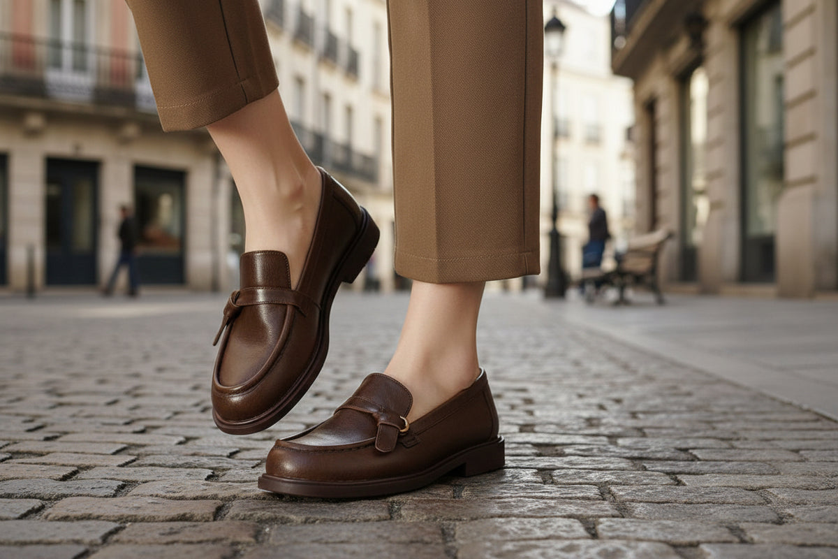 Autumn And Winter Round Toe Low Heel Slip-on Casual Women's Shoes 