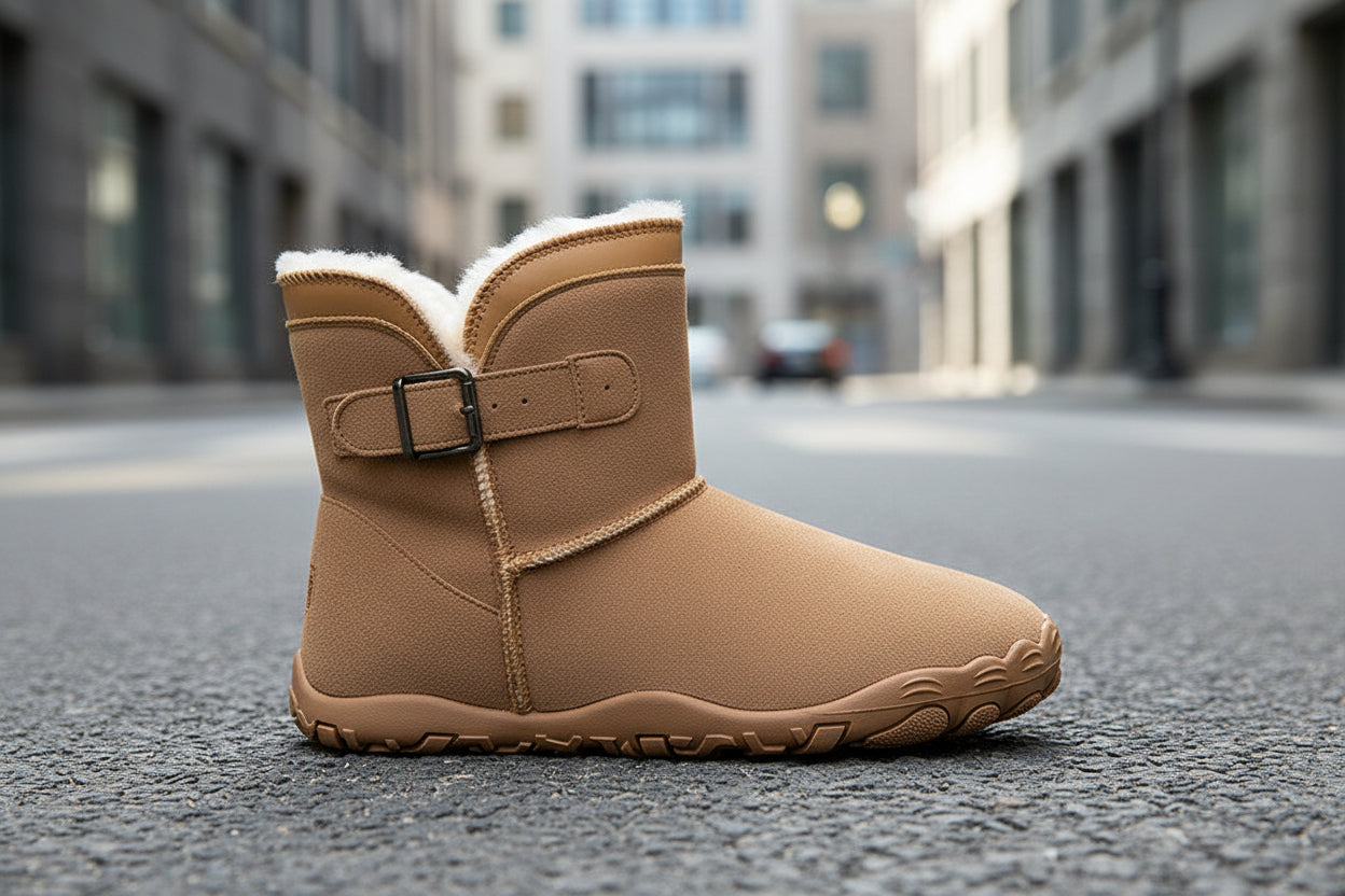 Bottes de neige unisexes chaudes doublées en polaire – Bottes d'hiver antidérapantes pour hommes et femmes