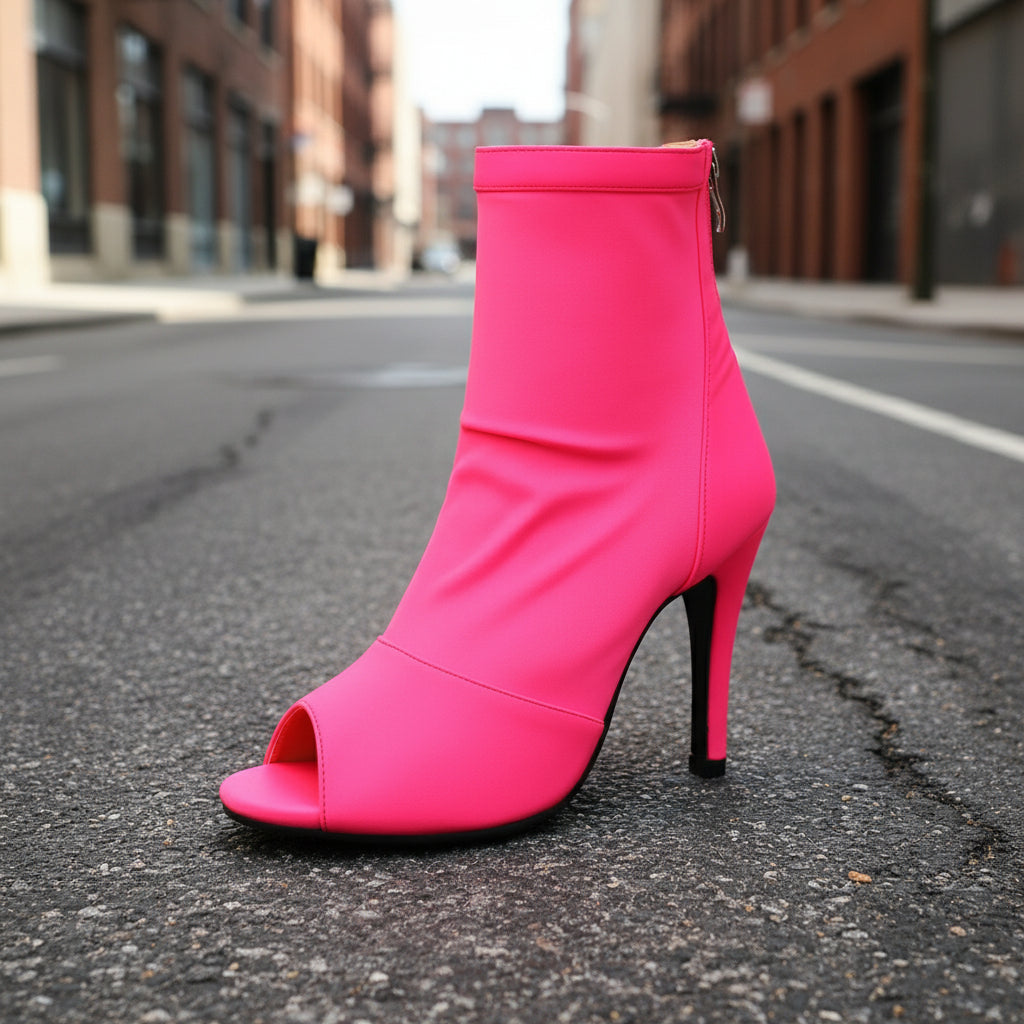 High-heeled Women's Stiletto Boots With Fishmouth. 
